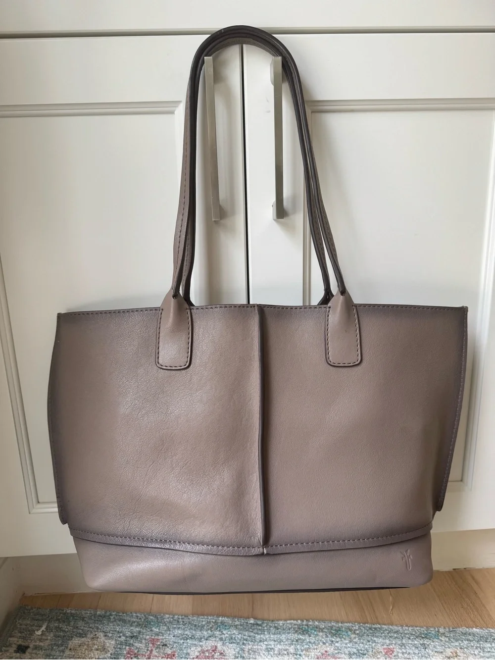 Frye Taupe Leather Tote Bag Shoulder Shopper